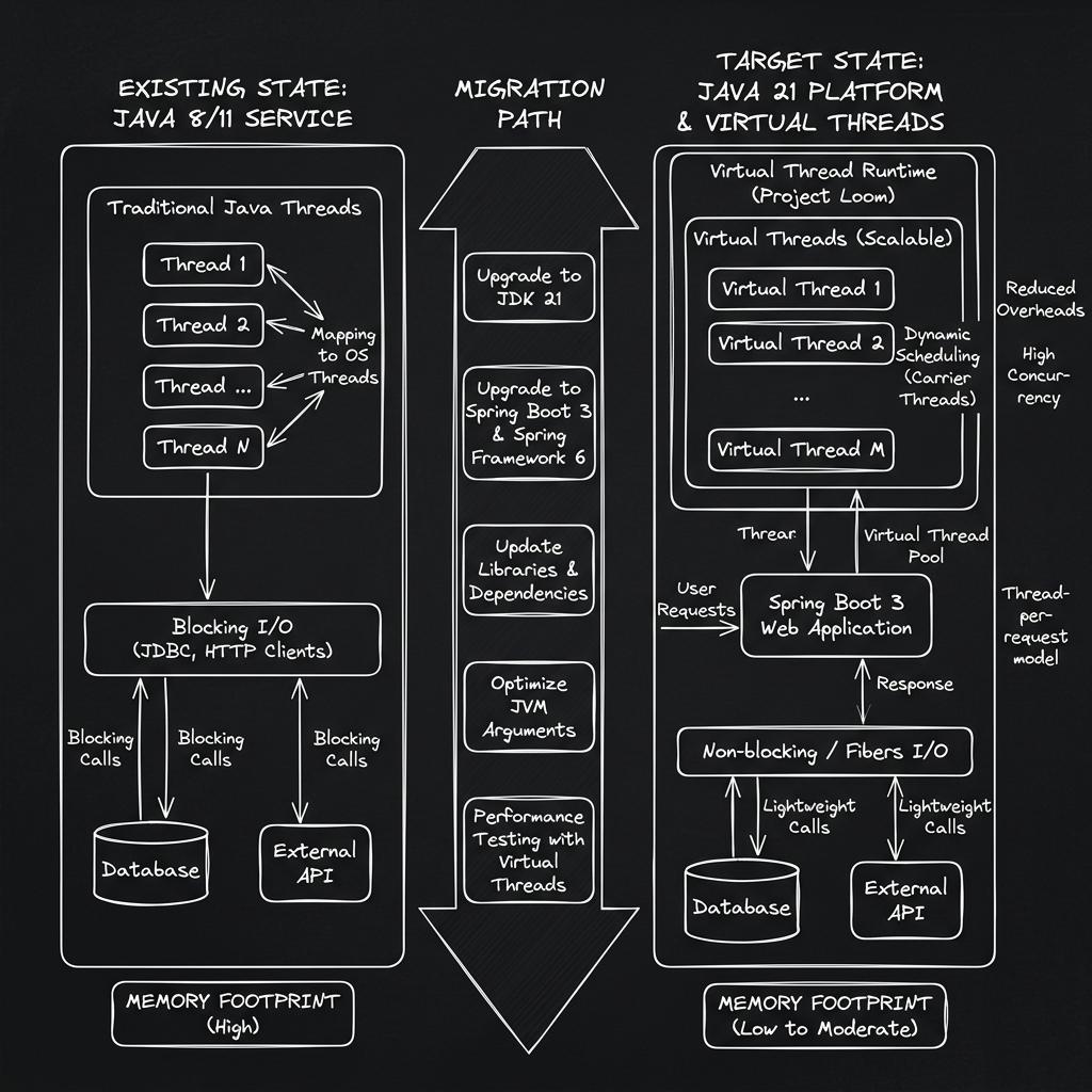Java 21 Virtual Threads Platform Migration